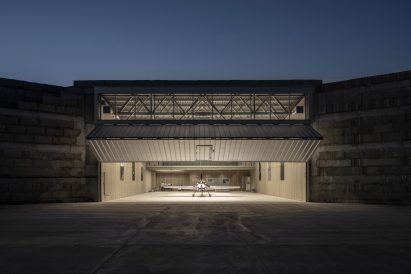 Exterior of Aerotim aircraft hangar