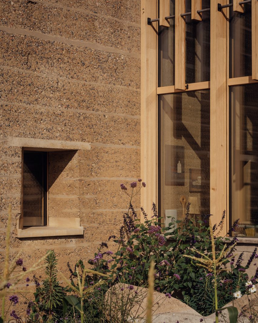 Window of Rammed Earth House by Tuckey Design