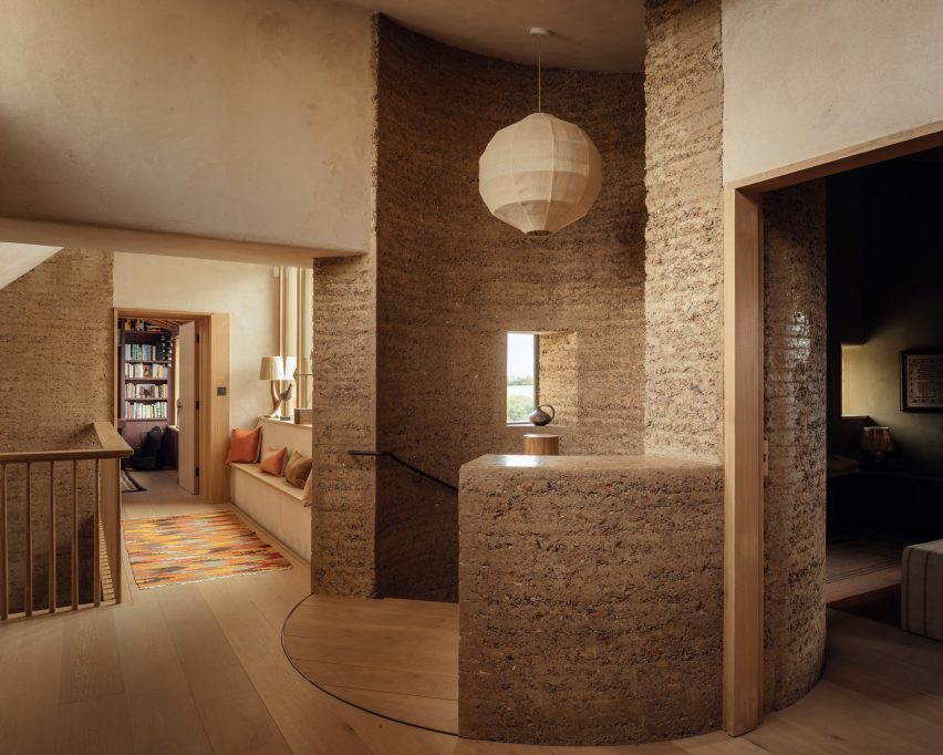 First floor of Rammed Earth House by Tuckey Design