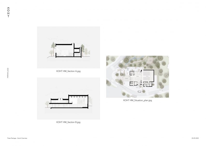 Drawings of Sædalen Kirke church by Koht Arkitekter