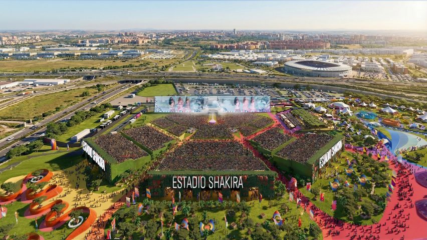 Render of Shakira Stadium by BIG