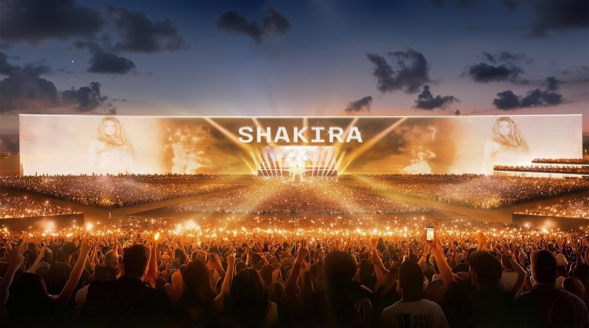 Render of Shakira Stadium by BIG
