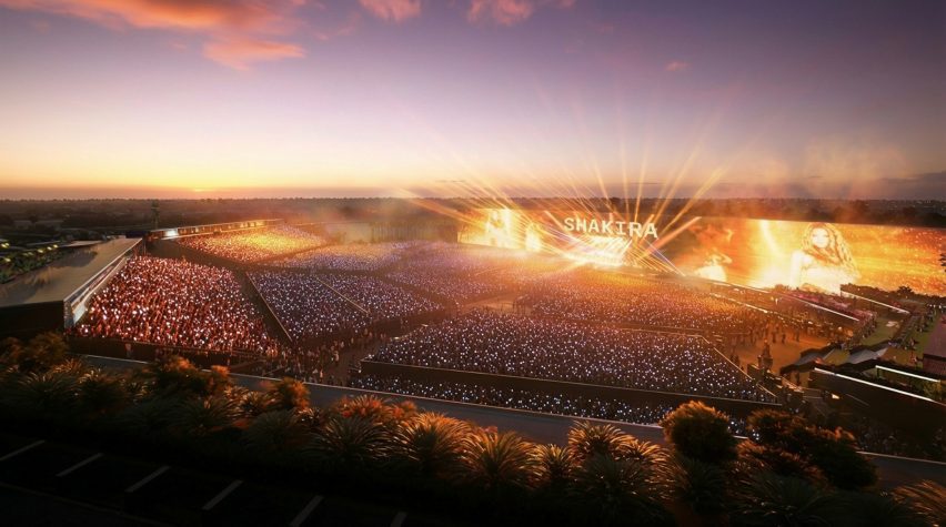 Render of Shakira Stadium by BIG