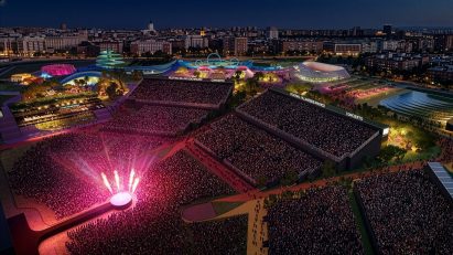 Temporary music venue by BIG
