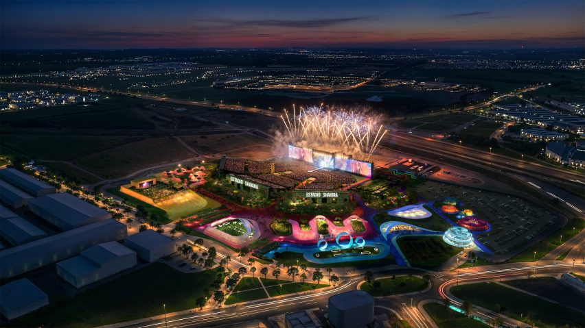 Render of Shakira Stadium by BIG