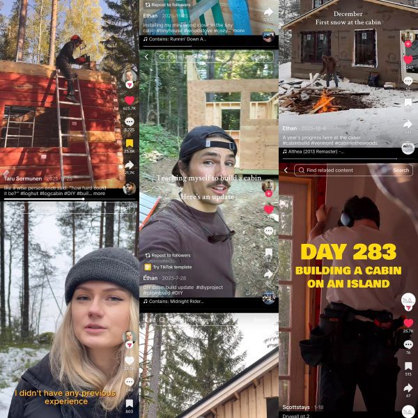 Cabin self-builders on TikTok