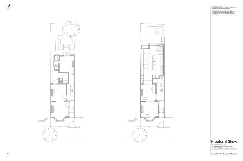 Ground floor plan of Stone Brick House by Proctor & Shaw