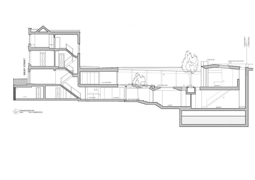 Section of Mozart House by Studio DERA