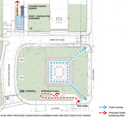 Plan for Subterranean White House visitor screening centre