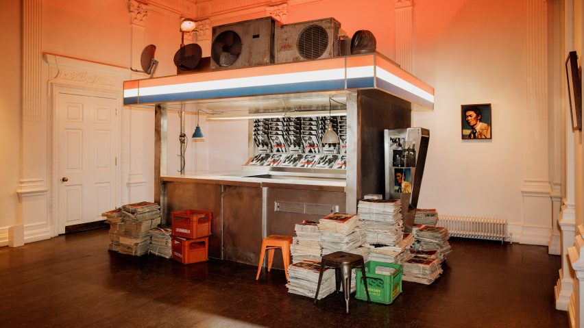 Thom Browne metal newsstand
