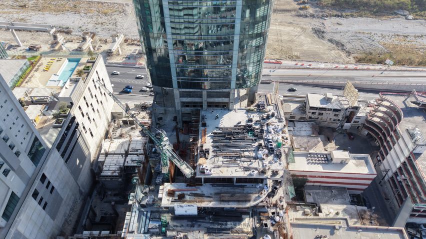 Torre Rise under construction in Monterrey