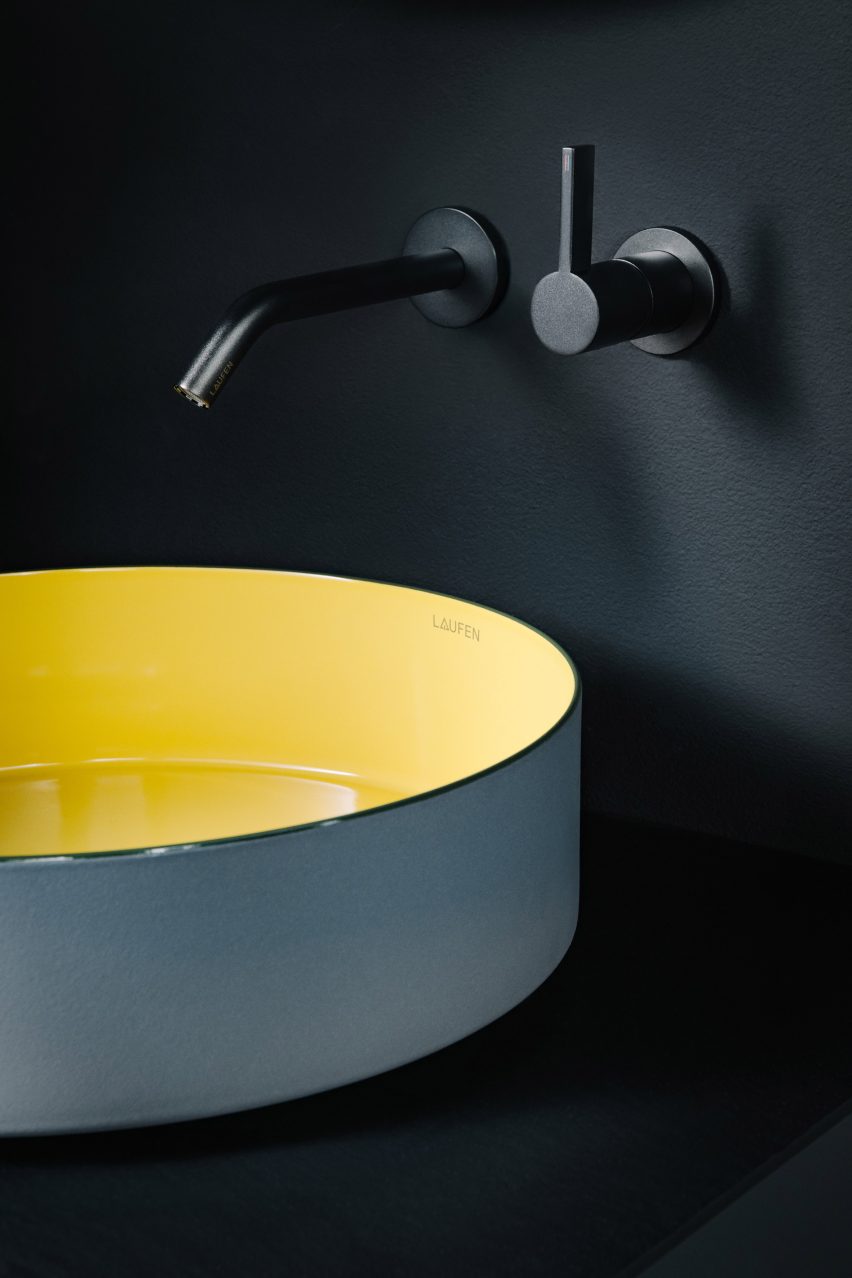 Tricolour washbasin bowls by Laufen