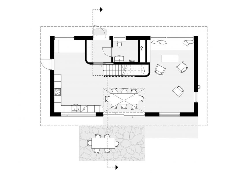 Plan of House Grimstad by Waelgaard Salim Arkitekter