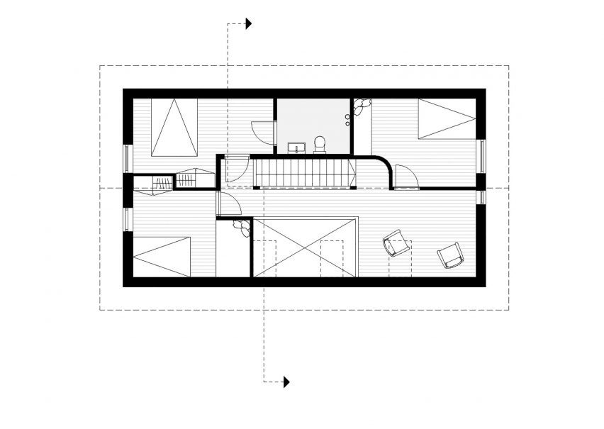 Plan of House Grimstad by Waelgaard Salim Arkitekter