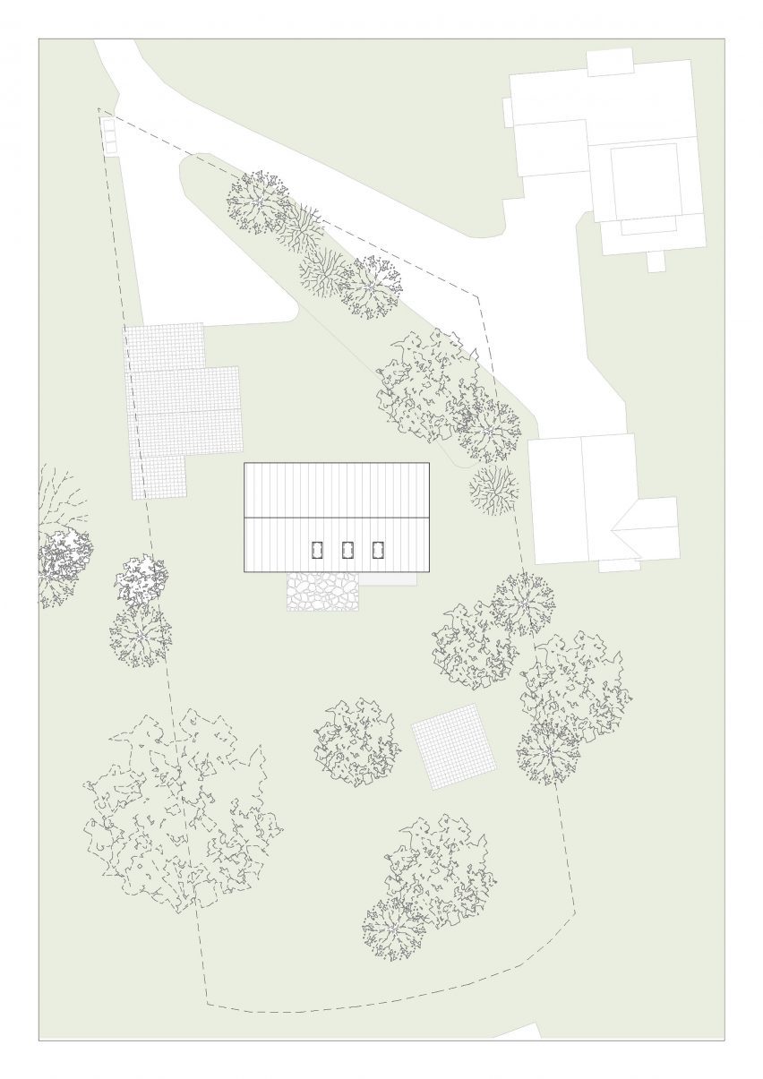 Plan of House Grimstad by Waelgaard Salim Arkitekter