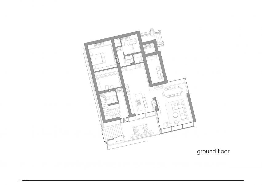 Ground floor plan of Villa Quince by Replus Bureau