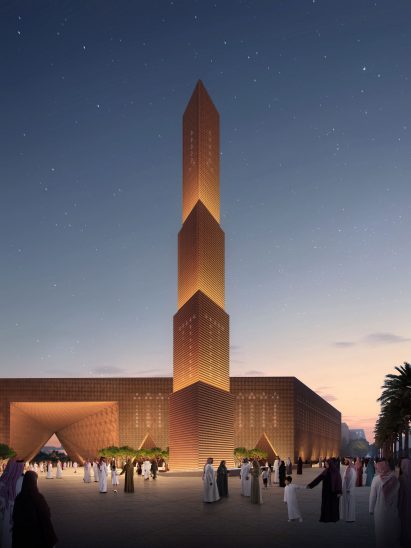 Rendered exterior of new landmark by X Architects