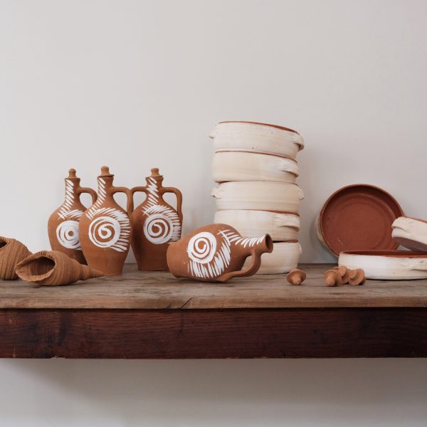 Display of pottery exhibits