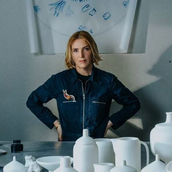 Ceramic collection display with designer Faye Toogood