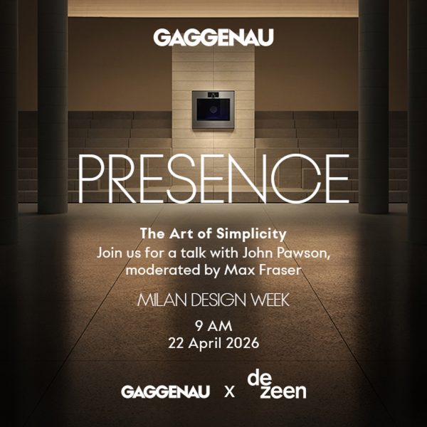 Graphic for Dezeen and Gaggenau talk with John Pawson