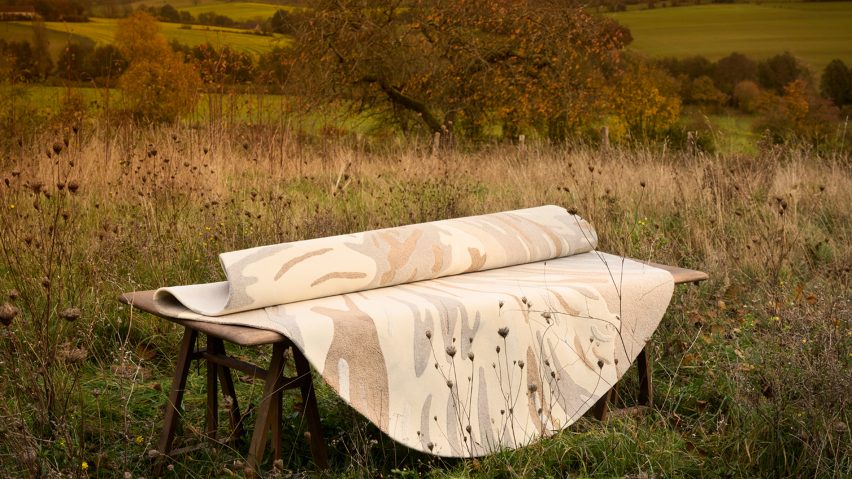 Photo of a rug on a tabe