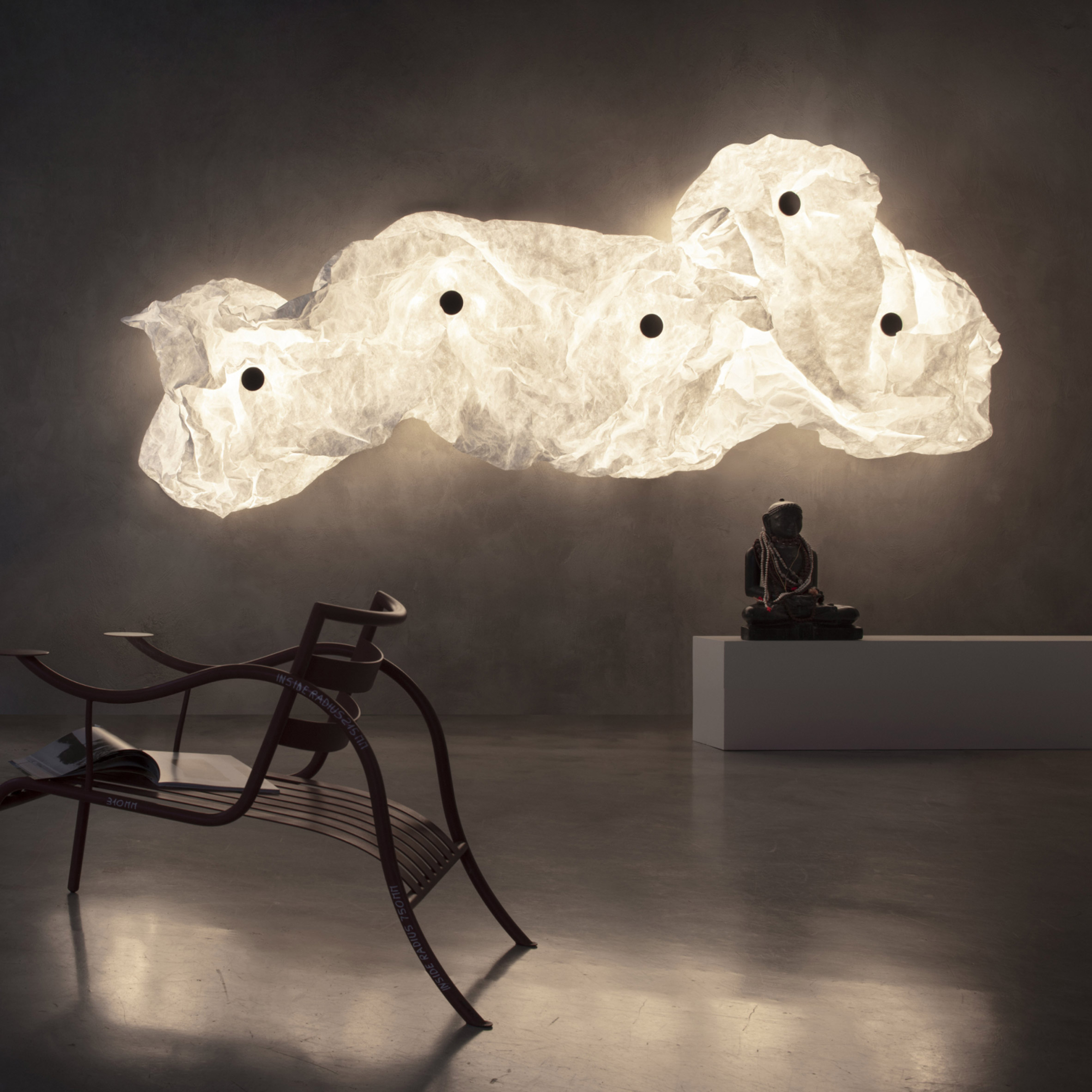 Photgraph of wall-mounted lamp in context