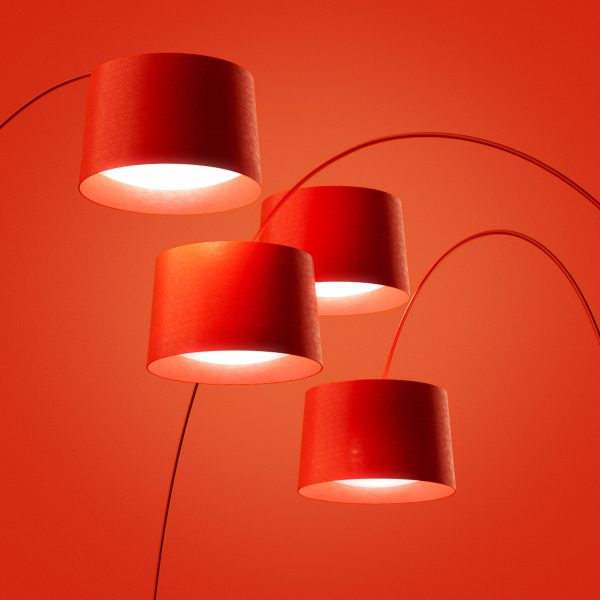Twiggy red lamps by Foscarini