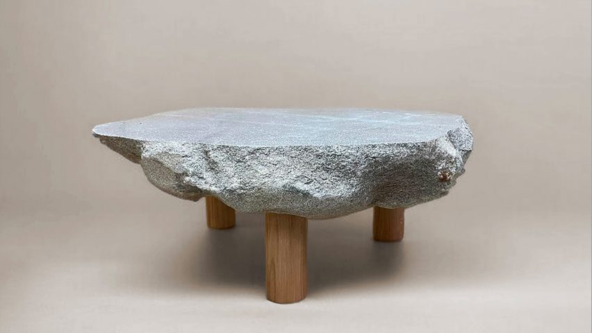 Brutaliste coffee table by Franck Genser