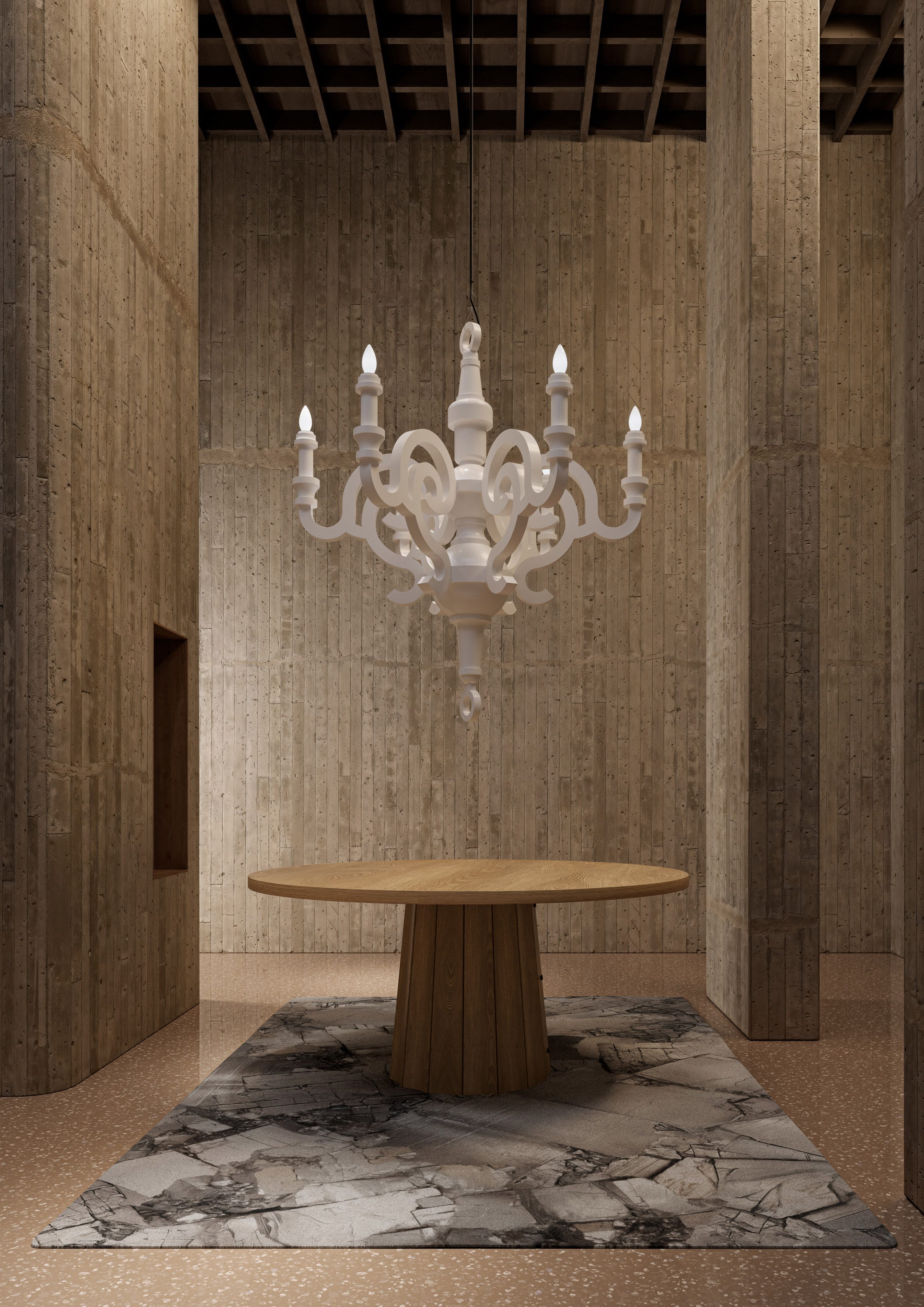 Paper chandelier