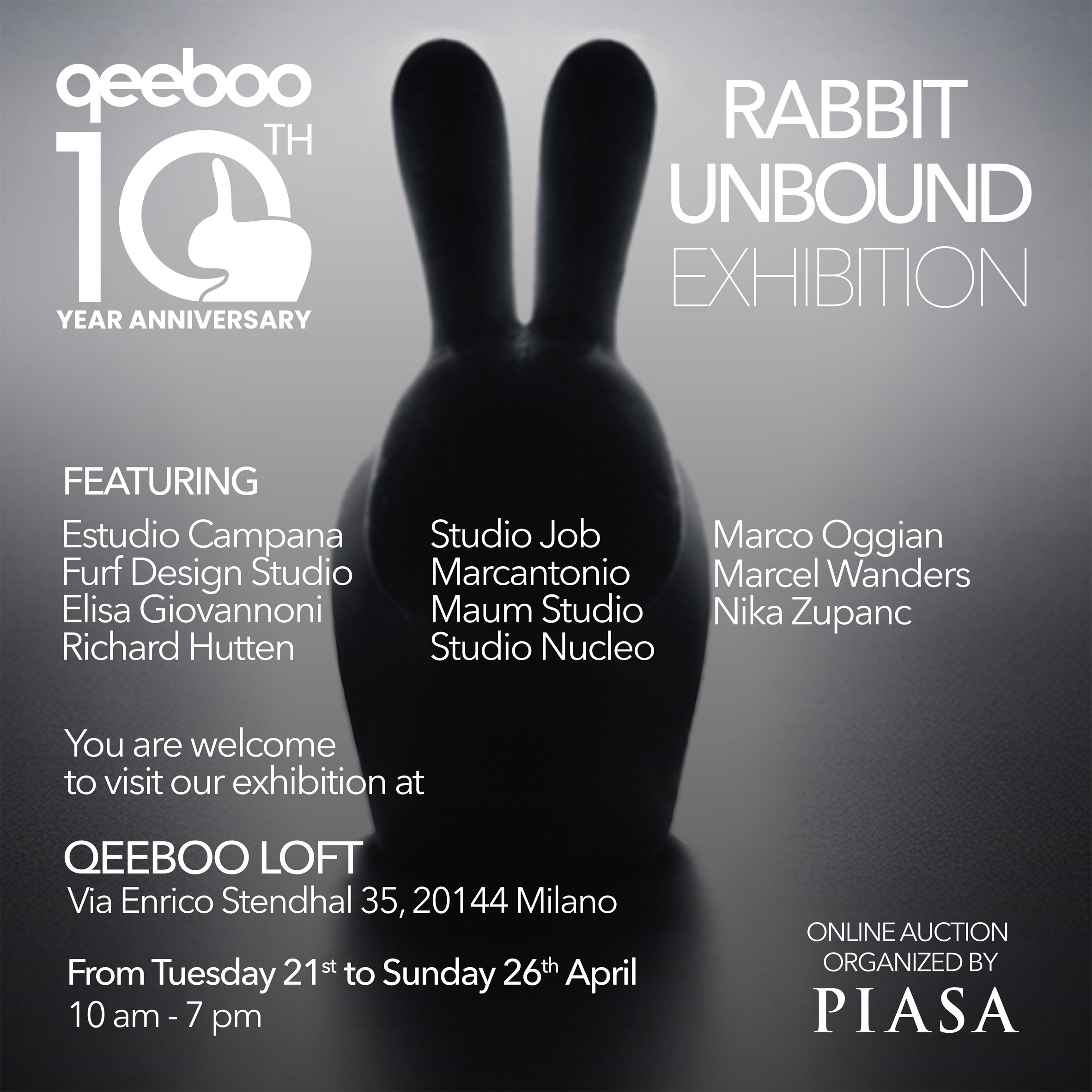 Poster for Qeeboo's 10th anniversary exhibition