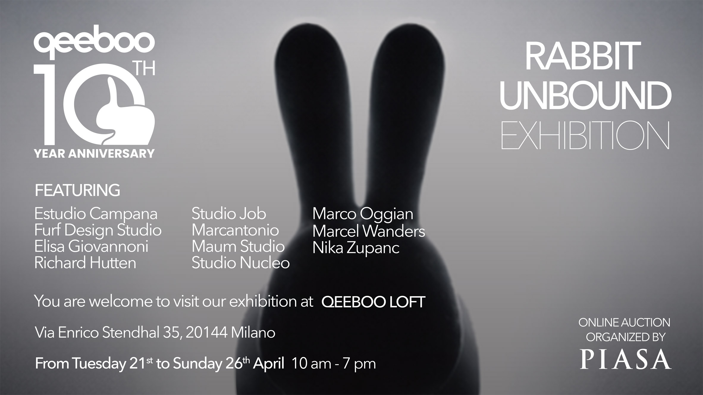 Poster for Qeeboo's 10th anniversary exhibition