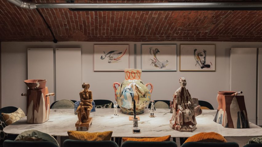 Photo of ceramics at the Slip Pop, Reinvented Pottery exhibition
