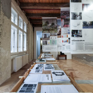 Photo of an exhibition at the Timișoara Architecture Biennial