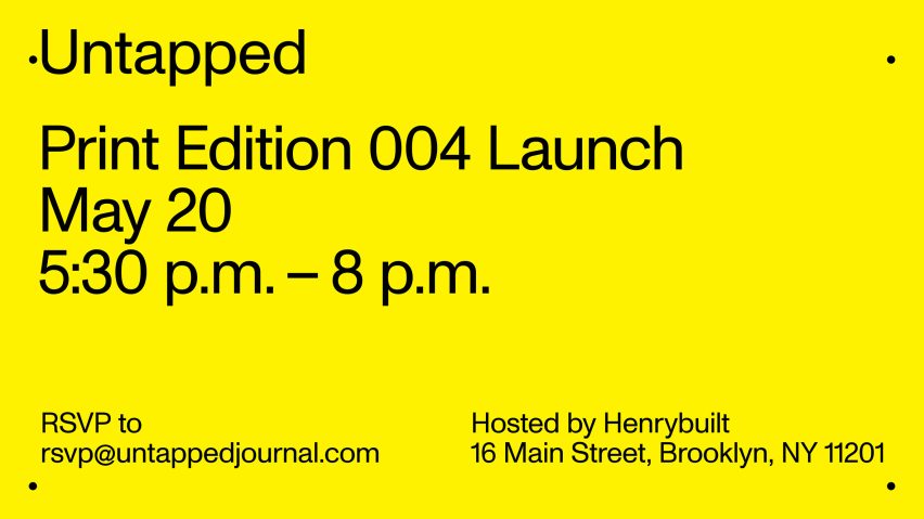Poster for design journal launch event