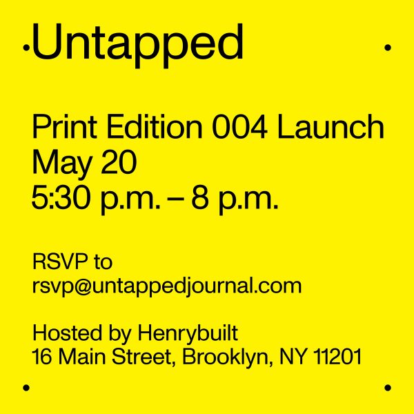 Poster for design journal launch event