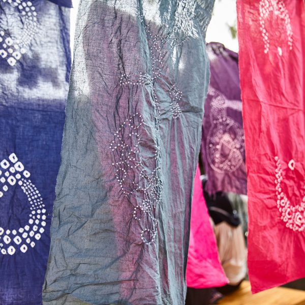 Photo of hanging fabrics