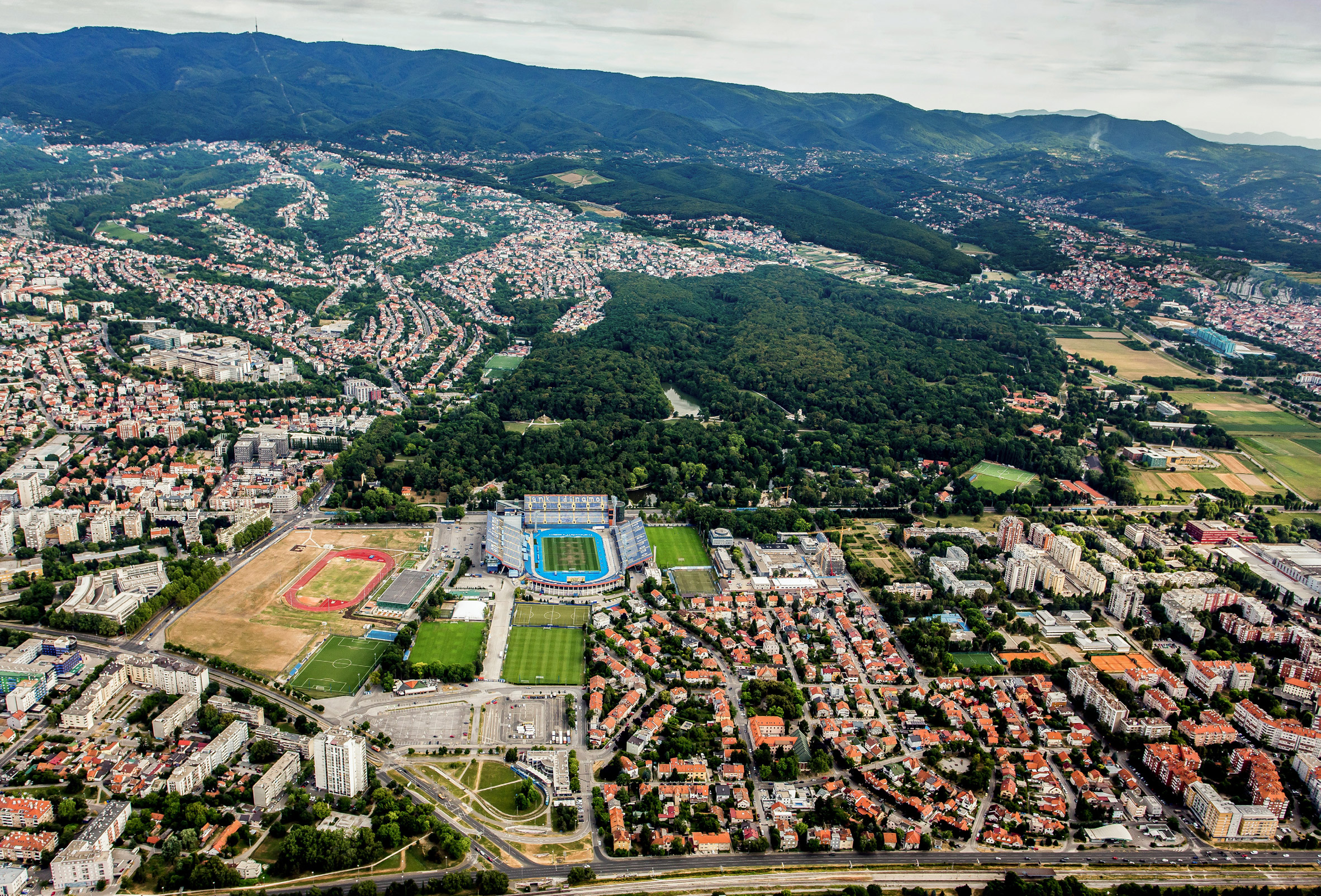 Bird's eye view of the site in Croatia