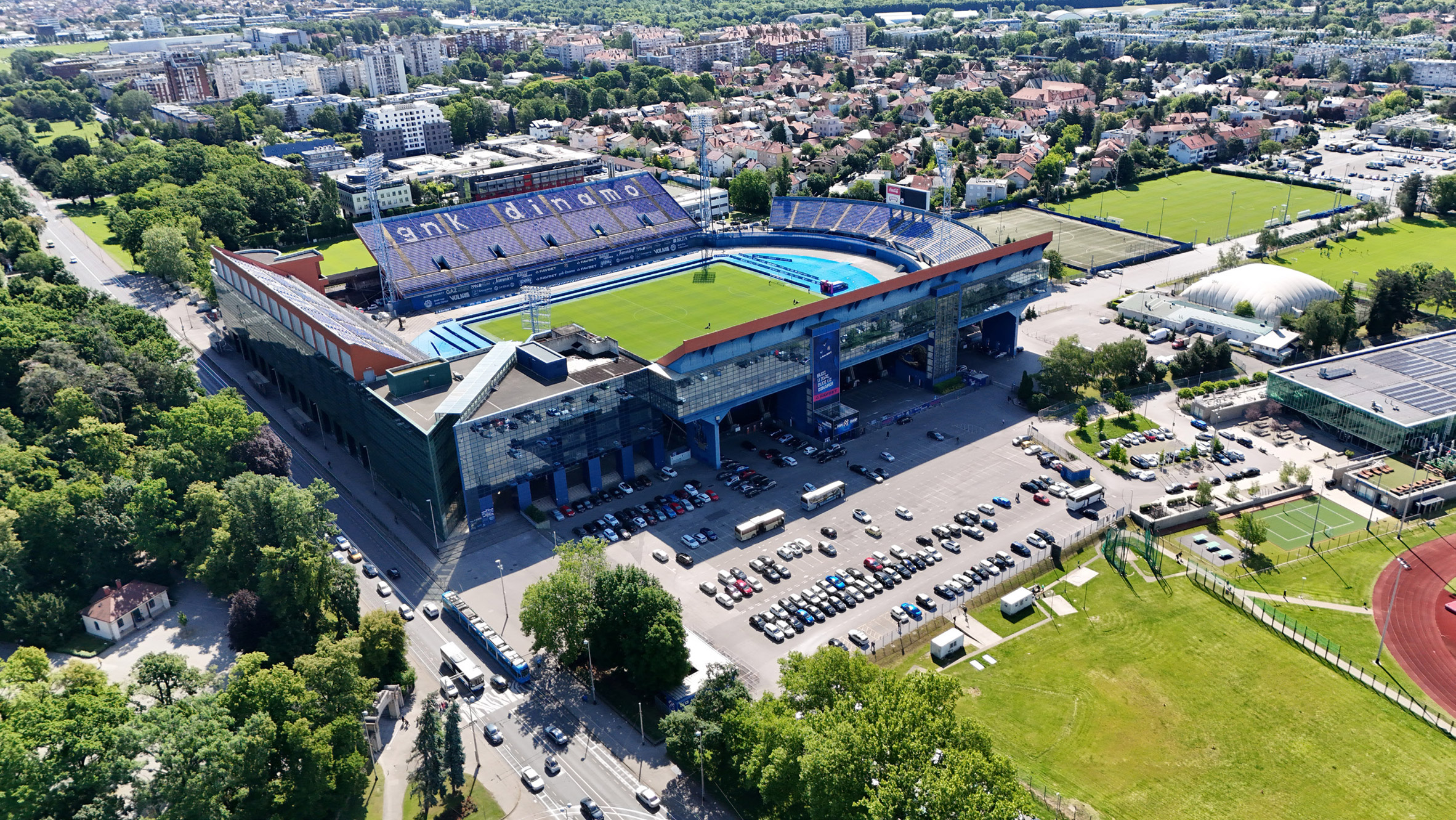 Bird's eye view of the site in Croatia