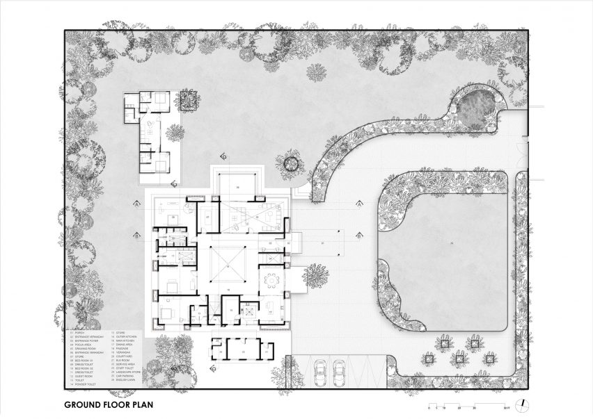 Ground floor plan of A House Born of Four Soils
