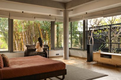 Bedroom interior at home in India
