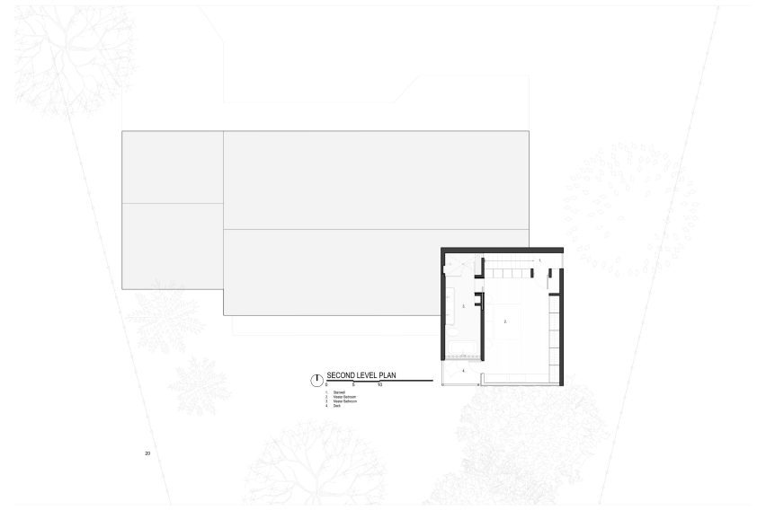 First floor plan of Adkins Treehouse by Benjamin Hall Design