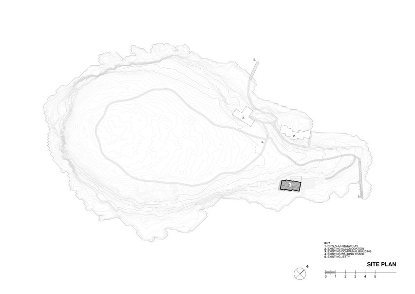 Plan of Picnic Island Cabin by Align Architecture & Interiors