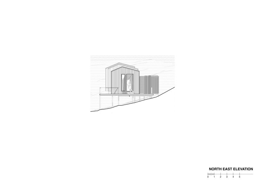 Elevation of Picnic Island Cabin by Align Architecture & Interiors