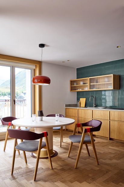 Kitchen of Maya residences in Andermatt