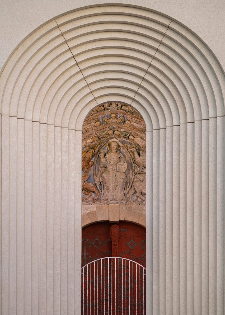 Angers Cathedral entrance by Kengo Kuma and Associates