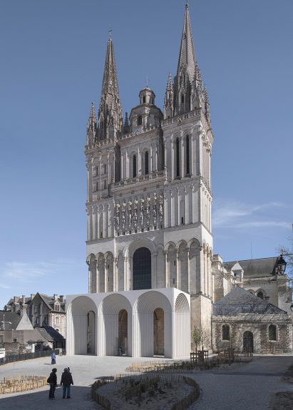 Angers Cathedral entrance by Kengo Kuma and Associates