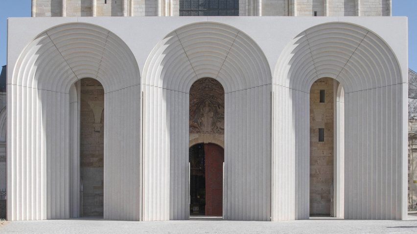 Angers Cathedral entrance by Kengo Kuma and Associates