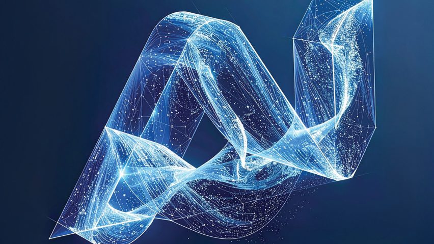 a digital image in tones of blue to represent a course about AI