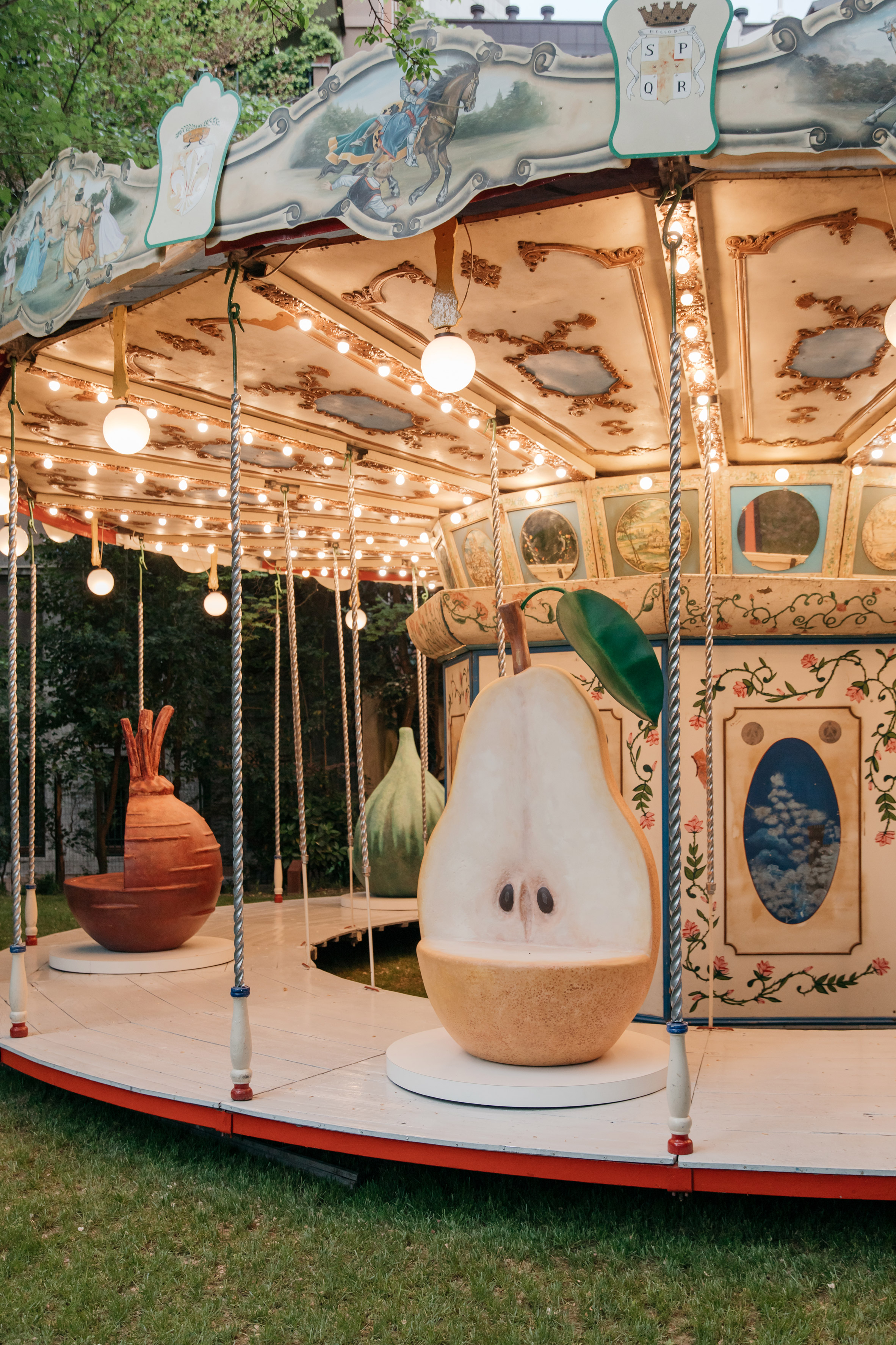 Pear at carousel