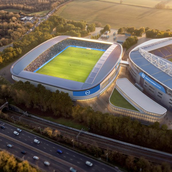 Render of Brighton and Hove Albion women's football stadium